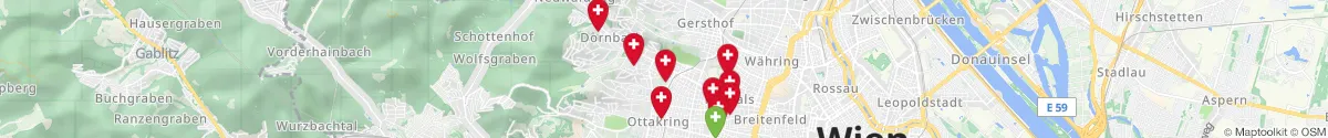 Kartenansicht für Apotheken-Notdienste in der Nähe von 1170 - Hernals (Wien)
